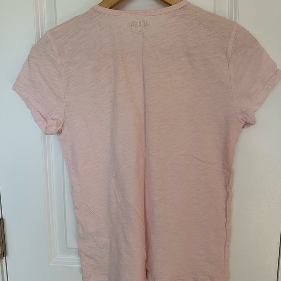 J.Crew Pink Crepe Floral Stitched T-Shirt - Picture 2 of 7